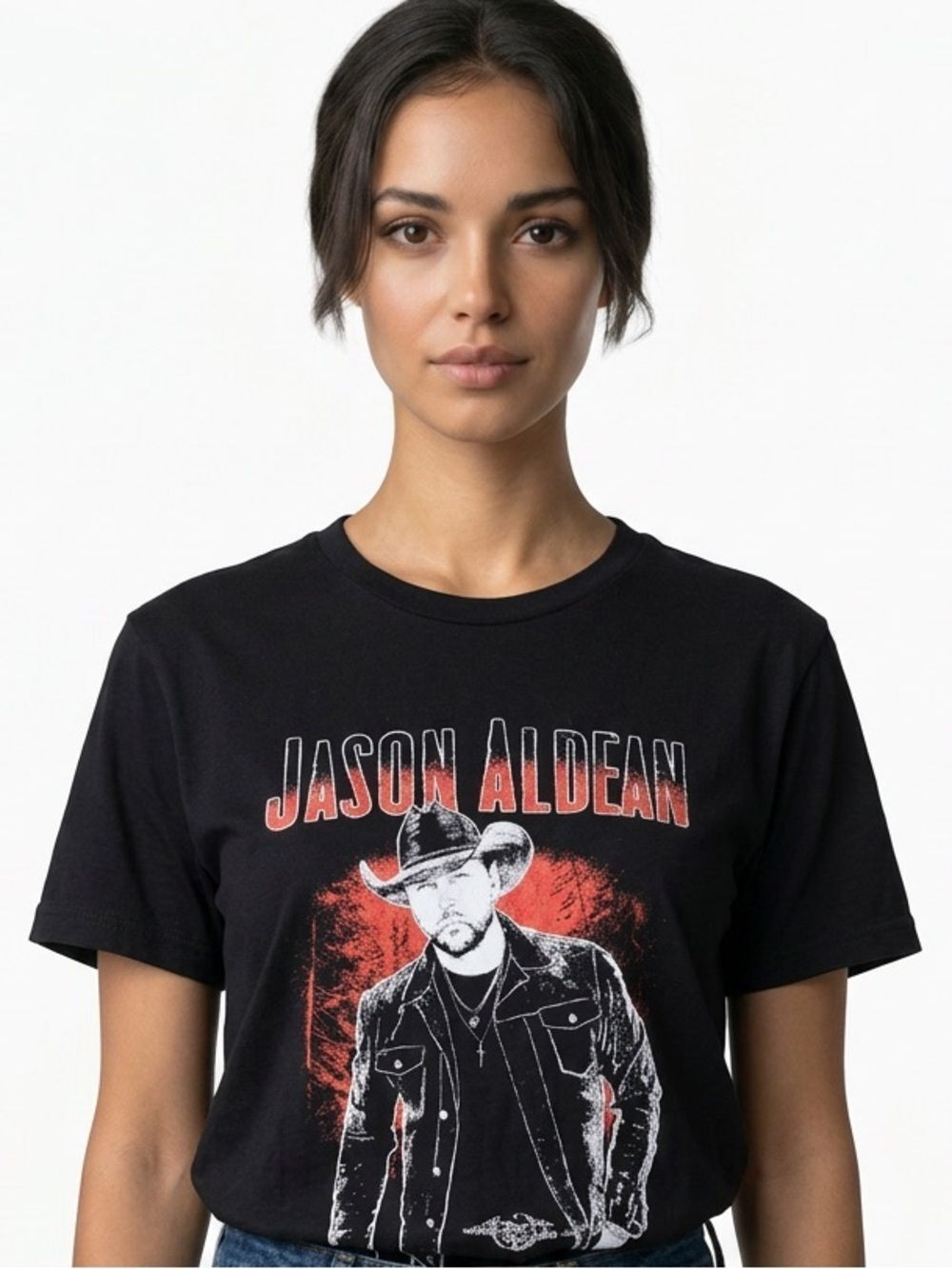 JASON ALDEAN | Rock N’ Roll Cowboy Black Graphic Tour Tee Unisex Size Large